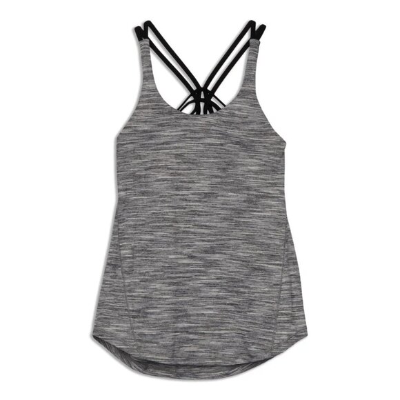 Lululemon Moment To Movement 2-In-1 Tank size 4 Heathered Black Top - Picture 6 of 7